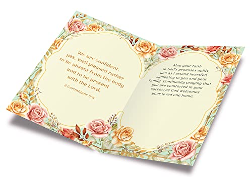 Prime Greetings Sympathy Card Religious, Made in America, Thick Card Stock with Premium Envelope Packaged in a Reusable Presentation Mailer, Eco-Friendly, 5in x 7.75in