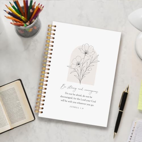 Christian Joshua 1:9 Bible Verse Notebook for Women 5.5x8.3 - color: Joshua
