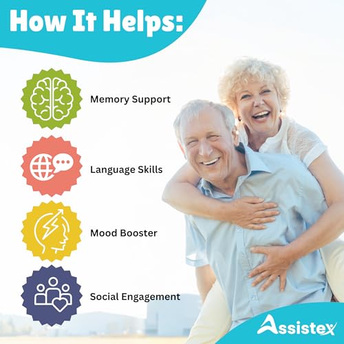 Assistex 2 in 1 Matching Memory Card Games for Seniors - Brain Game for Dementia Patients - Adult Memory Game for Seniors - Lyric and Idiom Cards for Alzheimer and Dementia Patients, 40 Cards Each - style: Memory Edition