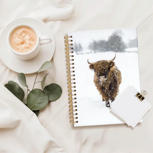Cow Notebook Journal,Cow Gifts for Women - color: Highland cow