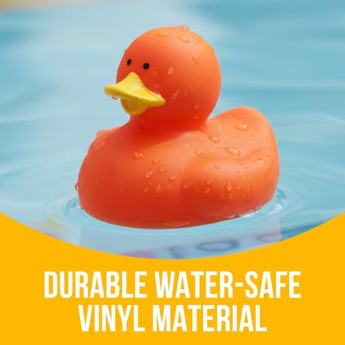 Fun Express Rubber 2" Solid Color Duckies, Orange - color: Orange