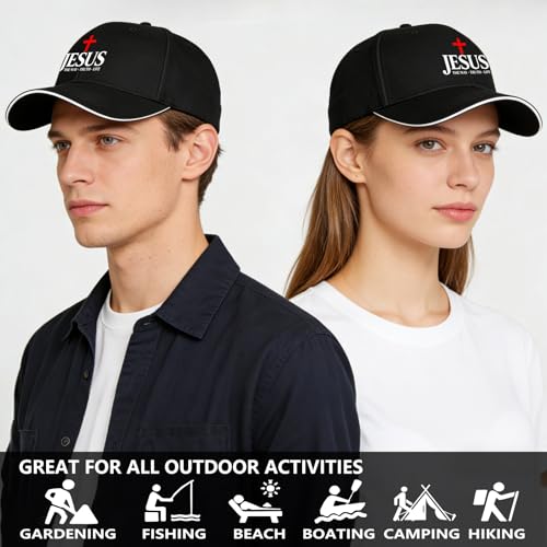 Jesus Baseball Cap for Men and Women Adjustable Christian Trucker Hat Fashion Cross Golf Hat - color: Jesus the Way Truth Life Cross