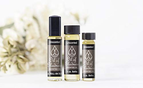 Oil of Gladness Unscented Anointing Oil - Oil for Daily Prayer, Ceremonies, and Blessings - 1/3 oz Roll-On - size: 1/3 Ounce Roll-On