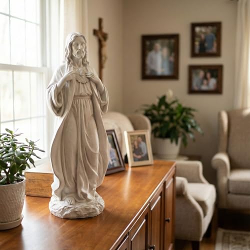 Sacred Heart of Jesus Statue 24.4'' H Large Outdoor Statues - color: Sacred Heart of Jesus (24.4 Inch)