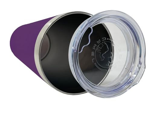 LaserGram Personalized 22oz Skinny Tumbler, Christian Cross (Dark Purple) - color: Dark Purple