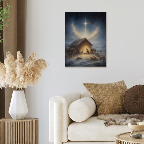 XINCEYWJ Christian Christmas Nativity Scene Wall Art Decor 11x14 Inches - color: nativity-2, size: 11x14in