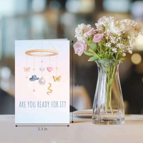 Baby Shower Card for New Parents, New Baby Congratulations Card for New Dad Mom, Pregnancy Congrats Cards Gift, Are You Ready For It - color: Baby Shower
