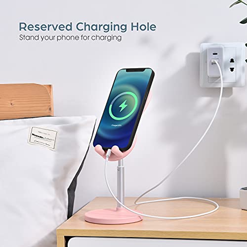 OATSBASF Cute Bunny Phone Stand Adjustable Pink Phone Holder for Phones - color: Pink