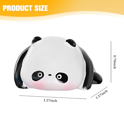 Cute Furry Car Dashboard Decoration, Funny Panda Vehicle Rearview Mirror Center Console Ornament, Kawaii Automotive Interior Dash Charm Decor, Universal for SUV Van Sedan - color: Panda