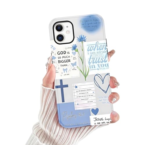 Cute Blue Jesus Christian Phone Case for iPhone 11 6.1'' - color: Blue, size: iPhone 11