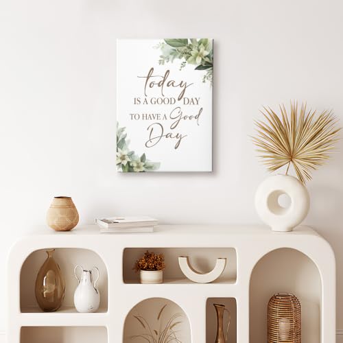 HIWX Inspirational Motivational Wall_Art Decor Framed Canvas Painting 11x14 - color: today, size: 14"L x 11"W