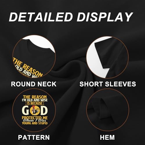 Christian Shirts for Men Jesus God Shirt Religious Bible Verse Tshirts Inspirational Faith Tee Graphic Funny Tees - color: Black, size: Large