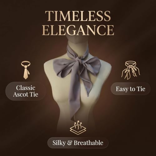 Unisex Renaissance Accessory Set with Scarf, Frilled Cravat, and Detachable Collar - color: Grey