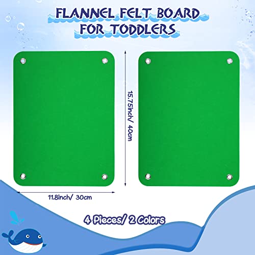 Yunsailing 4 Pcs Felt Story Board Stories for Kids Classroom, Green - color: Green