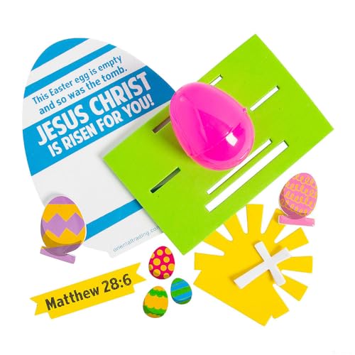 Fun Express 3D Empty Tomb Easter Egg CK - Craft Kits - 12 Pieces