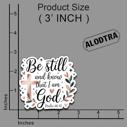 (3pcs) Be Still and Know That I Am God Vinyl Decal Psalm 46 10 Waterproof Christian Sticker for Laptop Water Bottle Faith Quote Scripture Bible Verse Stickers. Size 2.8" x 3" - color: Be Still and Know That I Am God