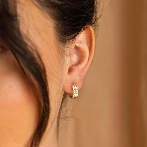 LLWOM Vintage Earrings,14k Gold Plated Gold Pearl,Moon, Star,Flower Earrings Hypoallergenic Lightweight Hoops Gifts - color: Gold-Flower Earrings