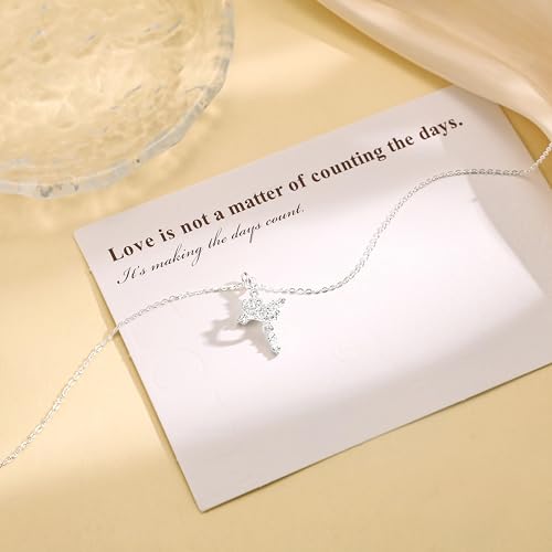 Carffordo 925 Sterling Silver Cross Necklace, Dainty Necklace for Women - style: Silver Crown Cross