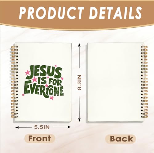Christian Journal Notebook, Christian Gifts for Women - color: Jesus is for Everyone Retro Notebook