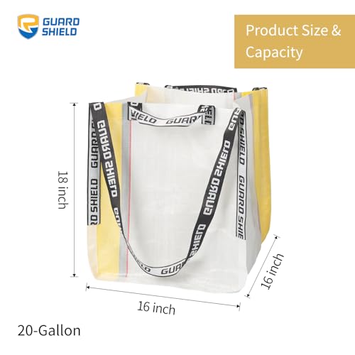 GUARD SHIELD Reusable Grocery Bags, Extra Large Shopping Tote with Handles, Heavy Duty for Moving, Laundry and Storage - style: Square Bottom Tote