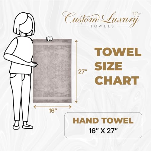 Beige Hand Towels for Bathroom - Monogrammed | Luxury Cotton Turkish Towels | Embroidered in USA | Set of 2 | Choose Set Color and Letter | A - Z | Script Font - color: Beige