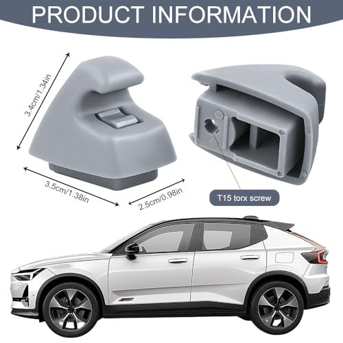 2PCS Car Sun Visor Clips, Visor Clips for Cars, Sun Visor Hook Clip Bracket Replacement 95994975 95994976, Car Visor Support Holder Bracket Hanger for Cruze 2011-2016 Verano 2012-2017 (Grey) - color: Grey