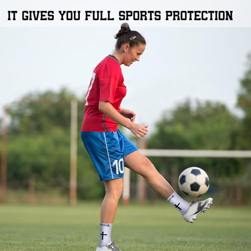 Glitopper 6 Pairs Cross Grip Soccer Socks US 6-13 christian - color: 3 Colors, style: Faithful
