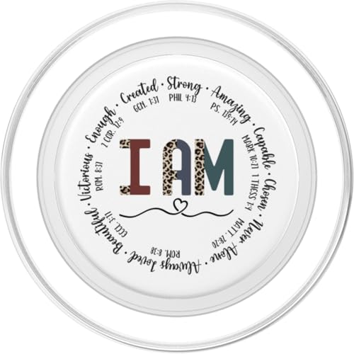 I am Circle Design Womens Positive Bible Verse Christian PopSockets PopGrip for MagSafe - style: Magnetic PopGrip
