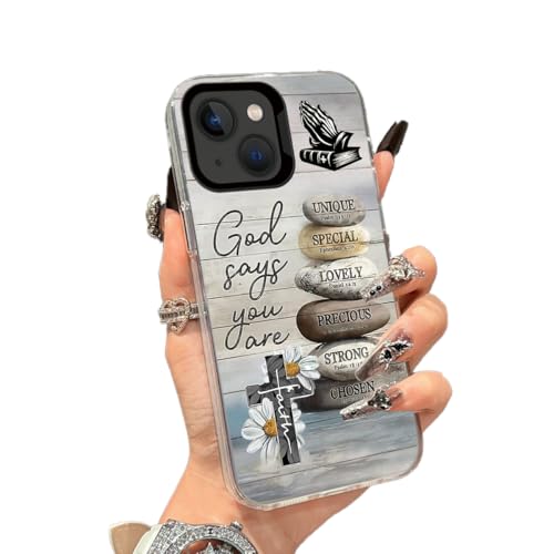 God Cross Wood Grain Phone Case Compatible with iPhone 15 Plus/14 Plus - color: Pattern 3, size: for iPhone 14 Plus/15 Plus