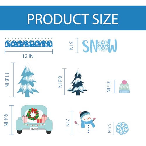 Winter Bulletin Board Decorations Set Winter Classroom Decor Snowmen Cutout - color: Winter