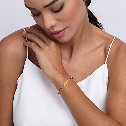 LeCalla 925 Sterling Silver Mother Mary Collection | Lightweight Religious Bracelet Jewelry Rosary Mother Mary Cross Bracelet's for Women - color: Yellow Rosary Cross