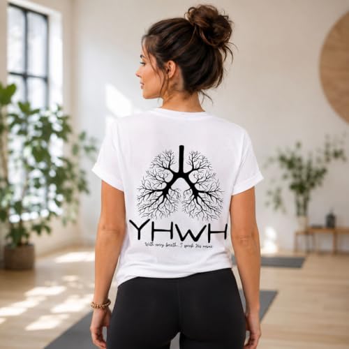 YHWH Shirt Yahweh Shirt for Women Christian Faith T-Shirt - color: Green-v, size: XX-Large