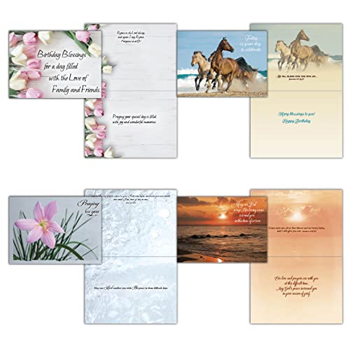 48 All Occasion Religious Greeting Cards Value Pack 1,King James Version Scriptures,Faith Based Greeting Cards,Assorted Designs including Religious Birthday, Thinking of You Cards