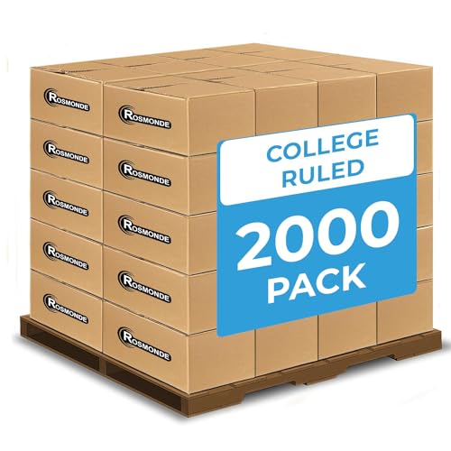 Rosmonde 2000 Pack Composition Notebooks Bulk, College Ruled, Black Marble - size: 2000 Pack | Full Pallet, style: Black Marble