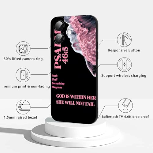 2 Pack Bible Verse Phone Case for iPhone 17 6.3", Jesus Famous Quotes Lily Pattern Aesthetic Design Cases Soft Silicone TPU Slim Shockproof Protective Bumper Phone Cover for Women Children - color: Lily, size: for iPhone 17