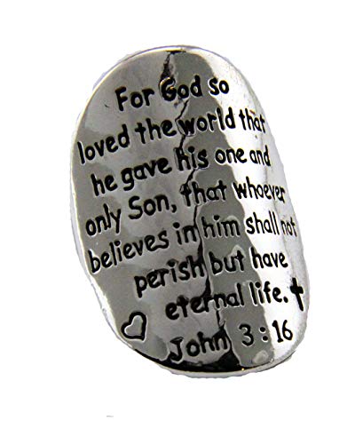 The Quiet Witness 6030191 Christian John 3:16 Stretch Ring Scripture Religious Bible Verse