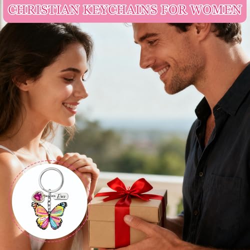 Spanish Christian Gifts for Women - Inspirational Religious Keychain Bible Verse Prayers Spiritual Gifts for Women