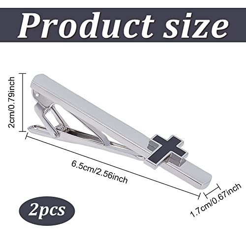 WEBEEDY 2PCS Tie Clip for Men Cross Tie Bars Mens Ties Clips Pin Set Suitable for Business Anniversary Parties Meeting Wedding Gift - style: Crossed Tie Clip