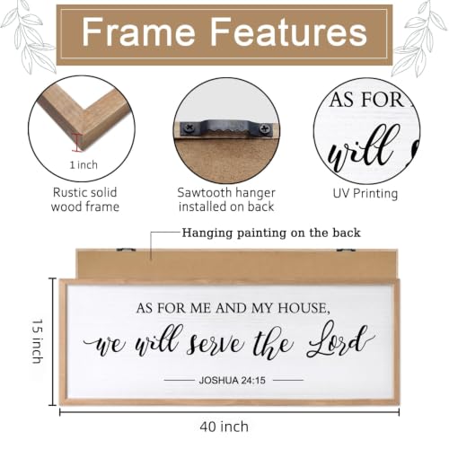 As For Me And My House We Will Serve The Lord Framed Wall Decor 40" x 15" - color: Meandmyhouse-Black, size: 40" x 15"