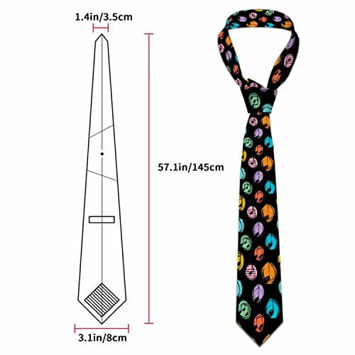 Men's Ties Novelty Tie Necktie for Men Teen Boys Multicolor Tie Party Holiday Thanksgiving Christmas - color: Musical Notes Multicolor