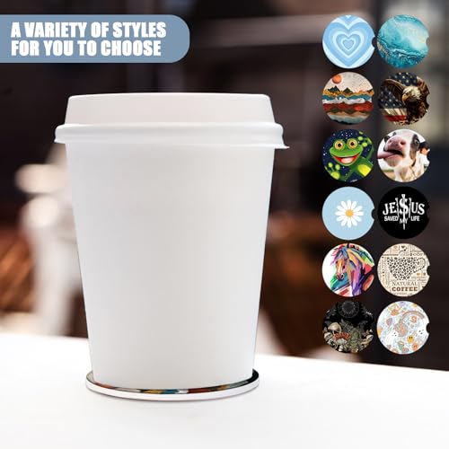 Cup Holders Car Coasters - Mountain Sunset Absorbent Ceramic Coaster, Drink Cup Holder Coasters, Auto Accessories for Women & Men, Pack of 2 - color: Mountain Sunset