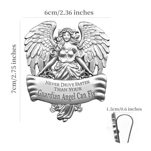 Guardian Angel Visor Clip Car Guardian Angel Medal Accessories Bless Driving Safety Religious Gift for Driver, Parent, Family, Friend (1)