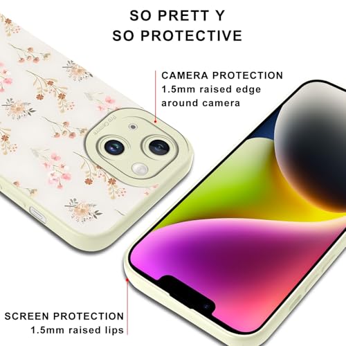 Aesthetics Jesus Christian Bible Verses Phone Case for iPhone 14 Case Flower Pattern Shockproof Soft Protective for Women Men Phone Cover Funda for iPhone 14 6.1 Inch - color: Aesthetics, size: for iPhone 14