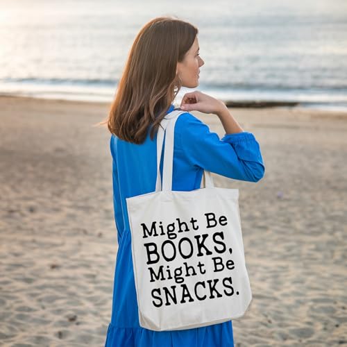 Book Lovers Gifts Canvas Tote Bag Tote Bag for Women Reusable Shoulder Bags for Grocery Beach Work - color: Brown