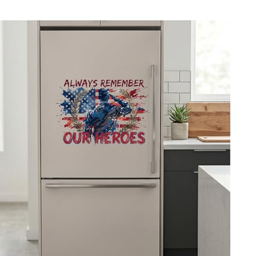Always Remember Our Heroes Memorial Car Decal - color: Sticker Always Remember Ours Heroes 250
