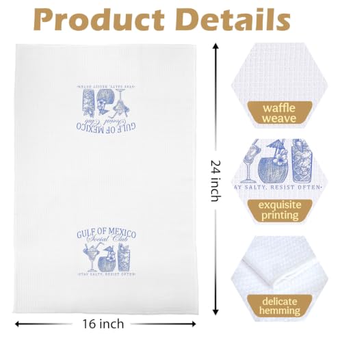 Mexico Political Kitchen Towels - Funny Cocktail Gifts Decorative Waffle Dish Towels, Cocktail Gifts Hand Towel, Mexico Coastal Beach Tea Towel, 16x24 Inches - color: Presodent- 03