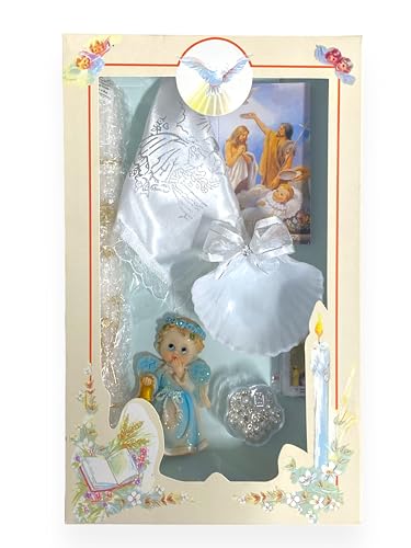 Boys Complete Baptism Christening Candle Gift Set English Missal Book Gift Religious Gift
