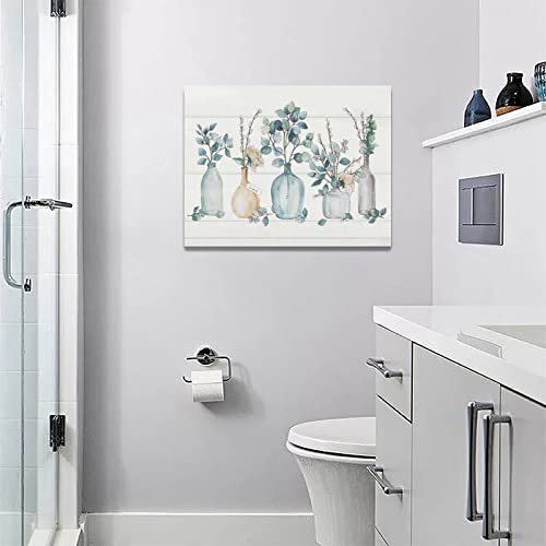 Farmhouse Bathroom Botanical Flower Wall Art Floral Bathroom Pictures Wall Decor Bottles and Plants Canvas Prints Framed Modern Painting Artwork for Kitchen Bedroom Living Room Office 16"x12" - color: Flower-15, size: 16"L x 12"W