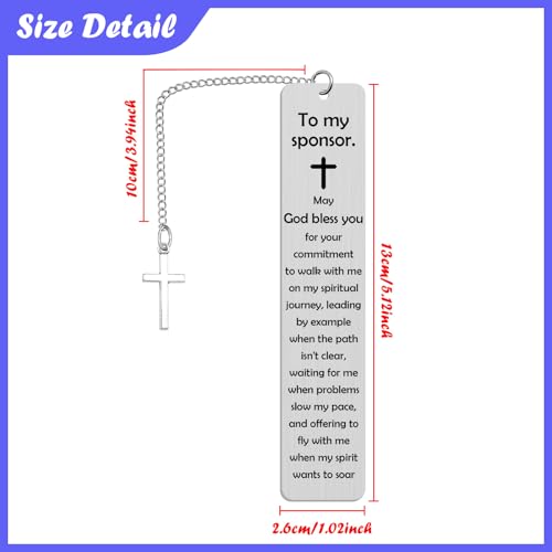 Confirmation Sponsor Gifts Bookmark for Reading Sponsor Gifts for Men Women Book Marks for Book Lovers Sponsors Appreciation Gift Reading Accessory for Books Christmas Birthday Gift for Sponsors - color: Confirmation Sponsor Bookmark