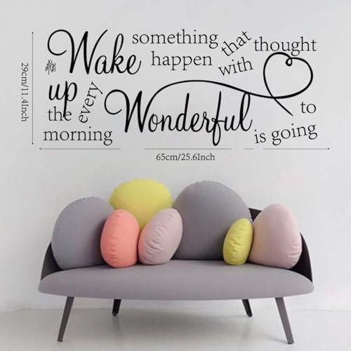 Bible Verse Wall Decals, Christian Inspirational Peel & Stick Wall Stickers - color: Black